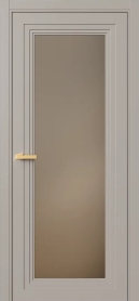 Межкомнатная Дверь ПО Erte 1 двустворчатая в цвете Молескин со стеклом НОВЫЙ Зеркало Бронза Матовый