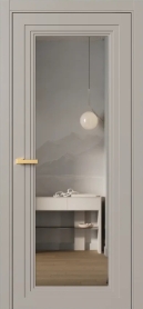 Межкомнатная Дверь ПО Erte 1 в цвете Молескин со стеклом НОВЫЙ Зеркало Оптивайт