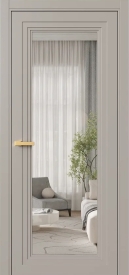 Межкомнатная Дверь ПО Erte 1 в цвете Молескин со стеклом НОВЫЙ Оптивайт Прозрачный