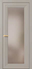 Межкомнатная Дверь ПО Erte 2 Rustica пенал в цвете Молескин со стеклом НОВЫЙ Бронза Сатинат