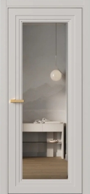 Межкомнатная Дверь ПО Erte 1 в цвете Кашемир (NCS S 2002-Y50R) со стеклом НОВЫЙ Зеркало Графит