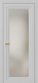 Межкомнатная Дверь ПО Erte 1 межкомнатная в цвете Телегрей (RAL 7047) со стеклом НОВЫЙ Сатинат