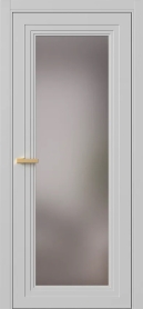 Межкомнатная Дверь ПО Erte 1 в цвете Телегрей (RAL 7047) со стеклом НОВЫЙ Грей Сатинат