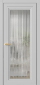 Межкомнатная Дверь ПО Erte 1 в цвете Телегрей (RAL 7047) со стеклом НОВЫЙ Moru Оптивайт Прозрачный