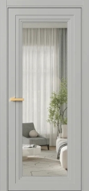 Межкомнатная Дверь ПО Erte 1 полуторная в цвете Серый шёлк (RAL 7044) со стеклом НОВЫЙ Прозрачный