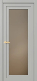 Межкомнатная Дверь ПО Erte 2 Rustica в цвете Серый шёлк (RAL 7044) со стеклом НОВЫЙ Зеркало Бронза Матовый