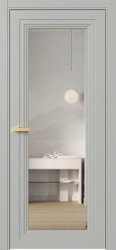 Межкомнатная Дверь ПО Erte 1 в цвете Серый шёлк (RAL 7044) со стеклом НОВЫЙ Зеркало Оптивайт