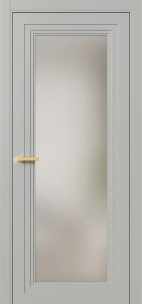 Межкомнатная Дверь ПО Erte 1 в цвете Серый шёлк (RAL 7044) со стеклом НОВЫЙ Сатинат