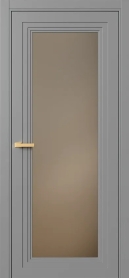 Межкомнатная Дверь ПО Erte 2 Rustica в цвете Пыльно-серый (RAL 7037) со стеклом НОВЫЙ Зеркало Бронза Матовый