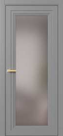 Межкомнатная Дверь ПО Erte 2 Rustica рото в цвете Пыльно-серый (RAL 7037) со стеклом НОВЫЙ Грей Сатинат