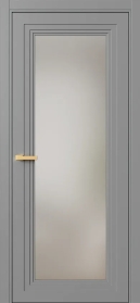 Межкомнатная Дверь ПО Erte 1 в цвете Пыльно-серый (RAL 7037) со стеклом НОВЫЙ Оптивайт Сатинат