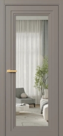 Межкомнатная Дверь ПО Erte 2 Rustica в цвете Умбра (NCS S 6005-Y50R) со стеклом НОВЫЙ Прозрачный