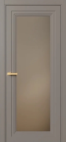 Межкомнатная Дверь ПО Erte 2 Rustica в цвете Умбра (NCS S 6005-Y50R) со стеклом НОВЫЙ Зеркало Бронза Матовый