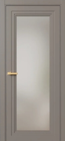 Межкомнатная Дверь ПО Erte 1 в цвете Умбра (NCS S 6005-Y50R) со стеклом НОВЫЙ Оптивайт Сатинат