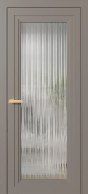 Межкомнатная Дверь ПО Erte 2 Rustica в цвете Умбра (NCS S 6005-Y50R) со стеклом НОВЫЙ Moru Оптивайт Прозрачный