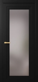 Межкомнатная Дверь ПО Erte 1 в цвете Чёрный агат  со стеклом НОВЫЙ Грей Сатинат