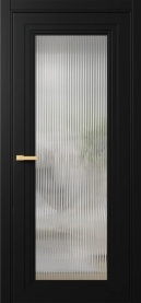 Межкомнатная Дверь ПО Erte 1 полуторная в цвете Чёрный агат  со стеклом НОВЫЙ Moru Оптивайт Прозрачный