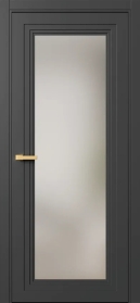 Межкомнатная Дверь ПО Erte 2 Rustica в цвете Базальт (NCS S 8000-N) со стеклом НОВЫЙ Сатинат