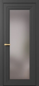 Межкомнатная Дверь ПО Erte 1 в цвете Базальт (NCS S 8000-N) со стеклом НОВЫЙ Грей Сатинат
