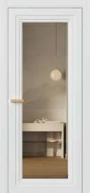 Межкомнатная Дверь ПО Erte 2 Rustica в цвете Скандинавский серый (NCS S 1000-N) со стеклом НОВЫЙ Зеркало Бронза