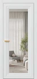 Межкомнатная Дверь ПО Erte 1 в цвете Скандинавский серый (NCS S 1000-N) со стеклом НОВЫЙ Грей Прозрачный