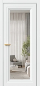 Межкомнатная Дверь ПО Erte 2 Rustica в цвете белоснежный со стеклом НОВЫЙ Оптивайт Прозрачный