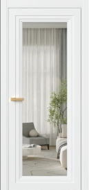 Межкомнатная Дверь ПО Erte 2 Rustica в цвете Сигнально-белый (RAL 9003) со стеклом НОВЫЙ Прозрачный