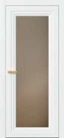 Межкомнатная Дверь ПО Erte 2 Rustica пенал в цвете Сигнально-белый (RAL 9003) со стеклом НОВЫЙ Зеркало Бронза Матовый