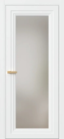 Межкомнатная Дверь ПО Erte 1 в цвете Сигнально-белый (RAL 9003) со стеклом НОВЫЙ Оптивайт Сатинат