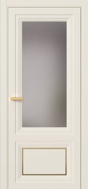 Межкомнатная Раздвижная Дверь ПО Erte 2 Rustica Декор золото купе в цвете Кремово-белый со стеклом НОВЫЙ Грей Сатинат