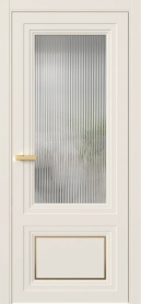 Межкомнатная Дверь ПО Erte 2 Rustica Декор золото пенал в цвете Кремово-белый со стеклом НОВЫЙ Moru Оптивайт Прозрачный