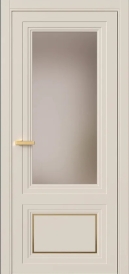 Межкомнатная Раздвижная Дверь ПО Erte 2 Rustica Декор золото купе в цвете Пралине (NCS S 1505-Y40R) со стеклом НОВЫЙ Бронза Сатинат