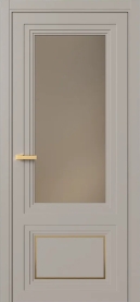 Межкомнатная Дверь ПО Erte 2 Rustica Декор золото пенал в цвете Молескин со стеклом НОВЫЙ Зеркало Бронза Матовый