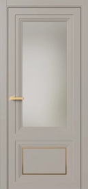 Межкомнатная Дверь ПО Erte 2 Rustica Декор золото двустворчатая в цвете Молескин со стеклом НОВЫЙ Оптивайт Сатинат