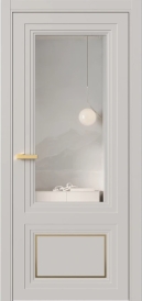 Межкомнатная Дверь ПО Erte 2 Rustica Декор золото в цвете Кашемир (NCS S 2002-Y50R) со стеклом НОВЫЙ Зеркало Оптивайт