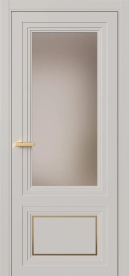 Межкомнатная Дверь ПО Erte 2 Rustica Декор золото в цвете Кашемир (NCS S 2002-Y50R) со стеклом НОВЫЙ Бронза Сатинат