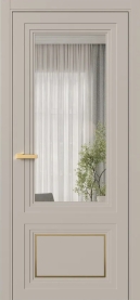 Межкомнатная Дверь ПО Erte 2 Rustica Декор золото межкомнатная в цвете Грейдж (NCS S 3005-Y50R) со стеклом НОВЫЙ Оптивайт Прозрачный