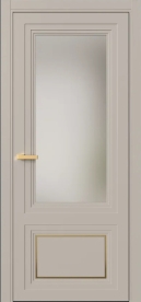 Межкомнатная Дверь ПО Erte 2 Rustica Декор золото рото в цвете Грейдж (NCS S 3005-Y50R) со стеклом НОВЫЙ Сатинат