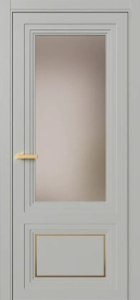 Межкомнатная Дверь ПО Erte 2 Rustica Декор золото пенал в цвете Серый шёлк (RAL 7044) со стеклом НОВЫЙ Бронза Сатинат