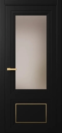 Межкомнатная Дверь ПО Erte 2 Rustica Декор золото маятниковая в цвете Чёрный агат  со стеклом НОВЫЙ Бронза Сатинат