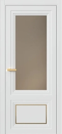 Межкомнатная Дверь ПО Erte 2 Rustica Декор золото пенал в цвете Скандинавский серый (NCS S 1000-N) со стеклом НОВЫЙ Зеркало Бронза Матовый