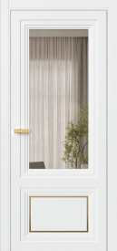 Межкомнатная Дверь ПО Erte 2 Rustica Декор золото межкомнатная в цвете белоснежный со стеклом НОВЫЙ Бронза Прозрачный