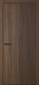 Межкомнатная Раздвижная Дверь ПГ Prime 3 купе в цвете Орех Флэйм без стекла