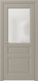 Межкомнатная дверь ПО ARTA 3 в цвете Грэй софт со стеклом Сатинат Белый