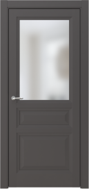 Межкомнатная дверь ПО ARTA 3 в цвете Тауп софт  со стеклом Сатинат Белый