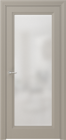 Межкомнатная дверь ПО ARTA 1 в цвете Грэй софт со стеклом Сатинат Белый