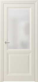 Межкомнатная дверь ПО ARTA 2 в цвете Айвори Софт со стеклом Сатинат Белый