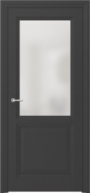 Межкомнатная дверь ПО ARTA 2 в цвете Маренго софт со стеклом Сатинат Белый