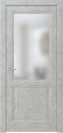 Межкомнатная дверь ПО ARTA 2 в цвете Тауп софт  со стеклом Сатинат Белый