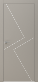 Межкомнатная Раздвижная дверь GRAFICA 2 Cтоун белый купе в цвете Грэй софт без стекла